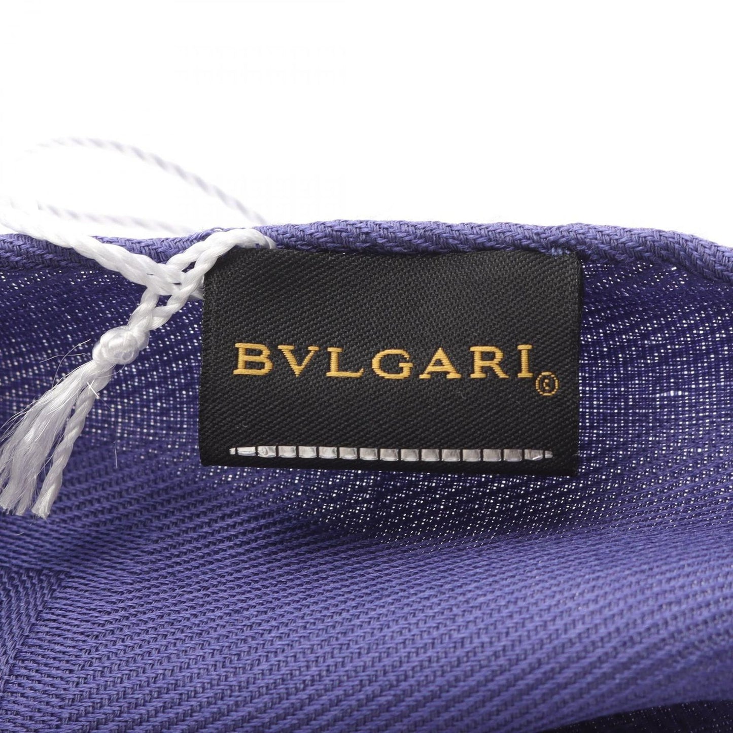 BVLGARI Logo Mania Navy Silk Wool Stole - Unused Luxury Accessory