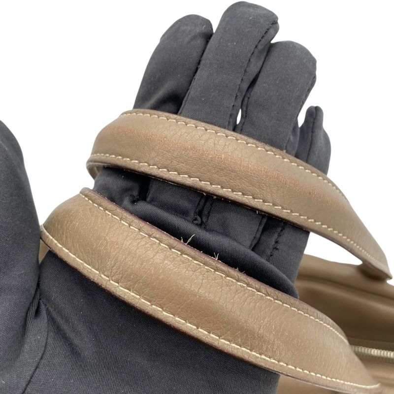 HERMES Victoria 35 Etoupe Handbag with Silver Hardware