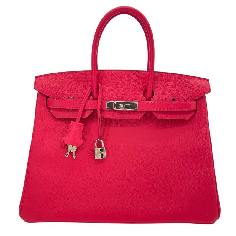 HERMES Birkin 35 D Stamp Rose Extreme with Silver Hardware