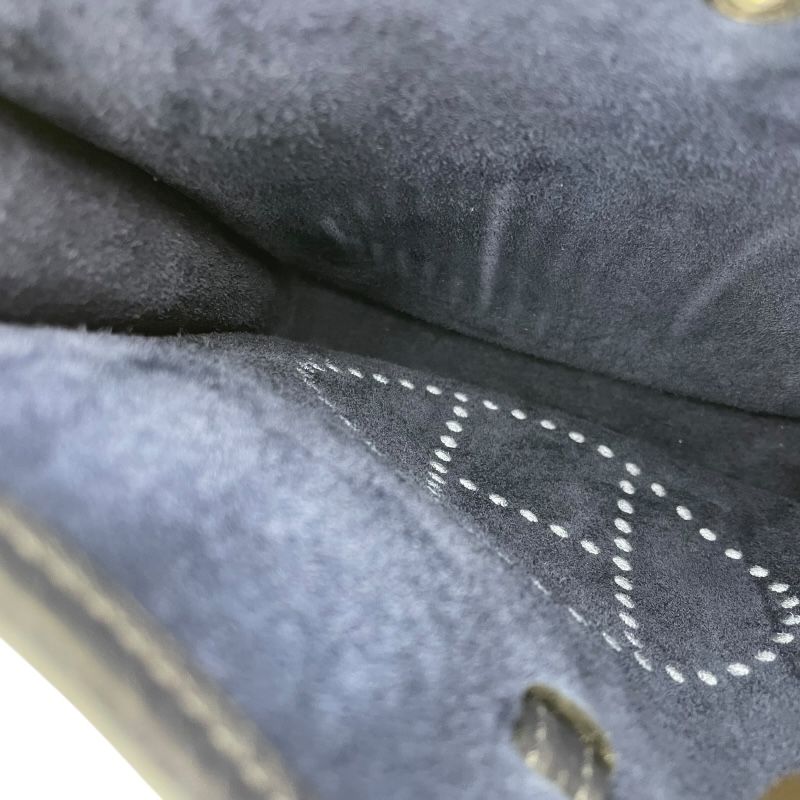 HERMES Evelyne TPM Blue Indigo Shoulder Bag with Silver Hardware