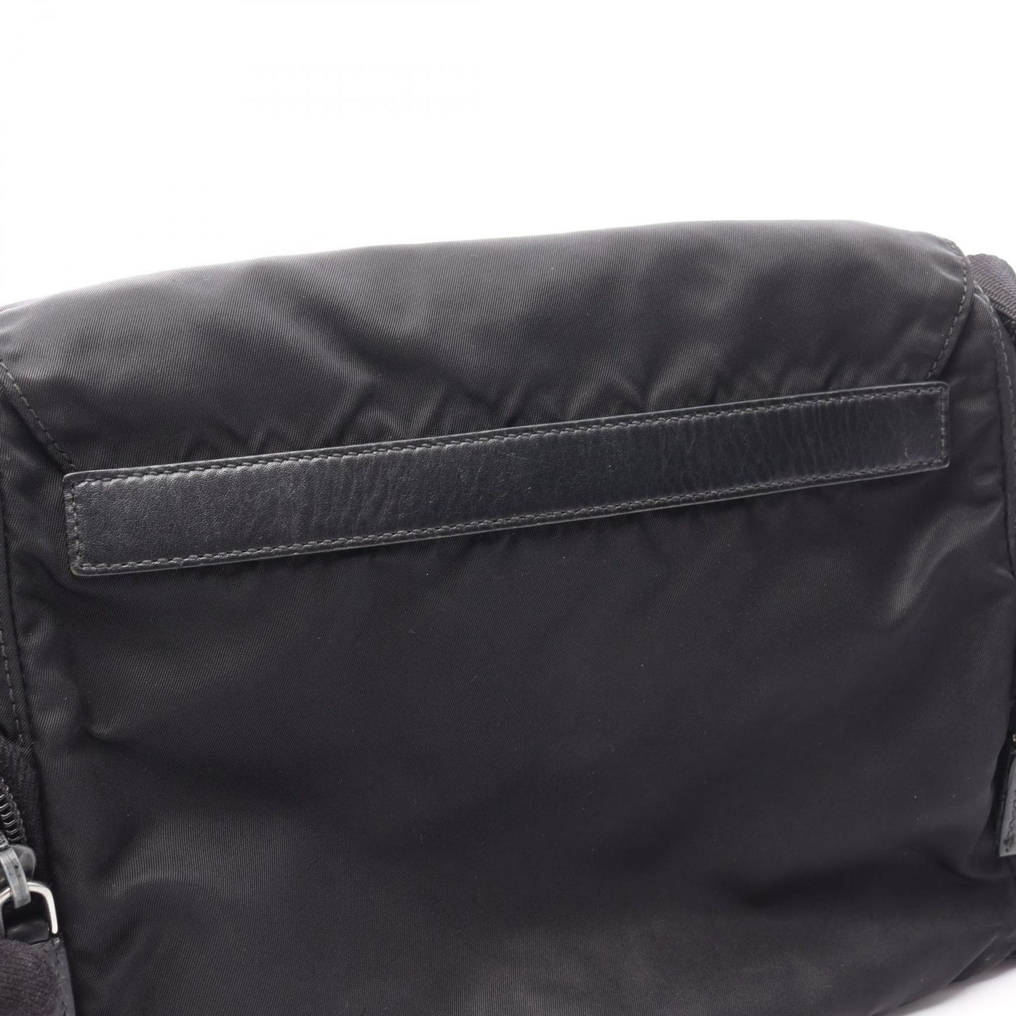 PRADA TESSUTO CALF Shoulder Bag in Black Nylon & Leather