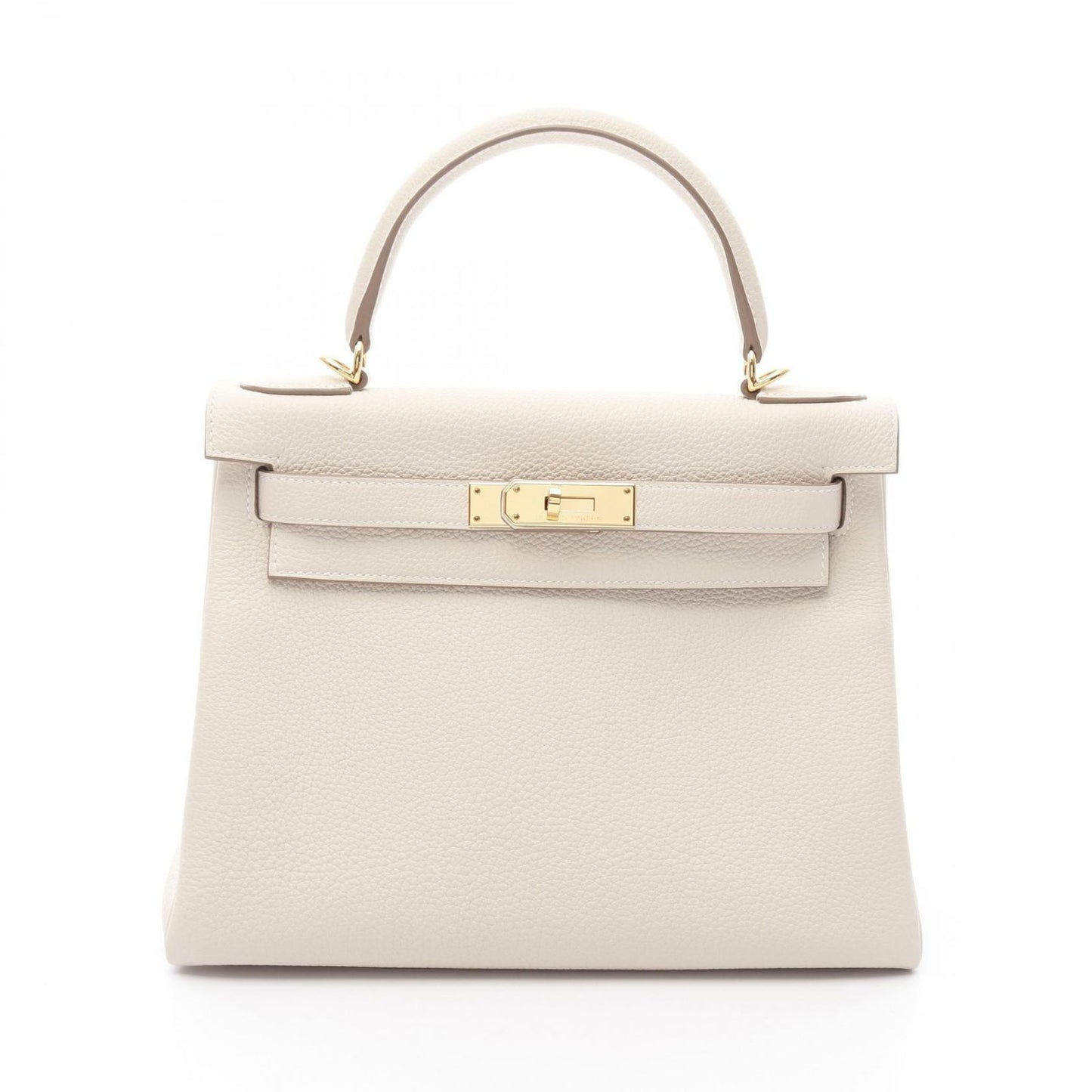 HERMES Kelly 28 Handbag in Clé Leather - Timeless Elegance
