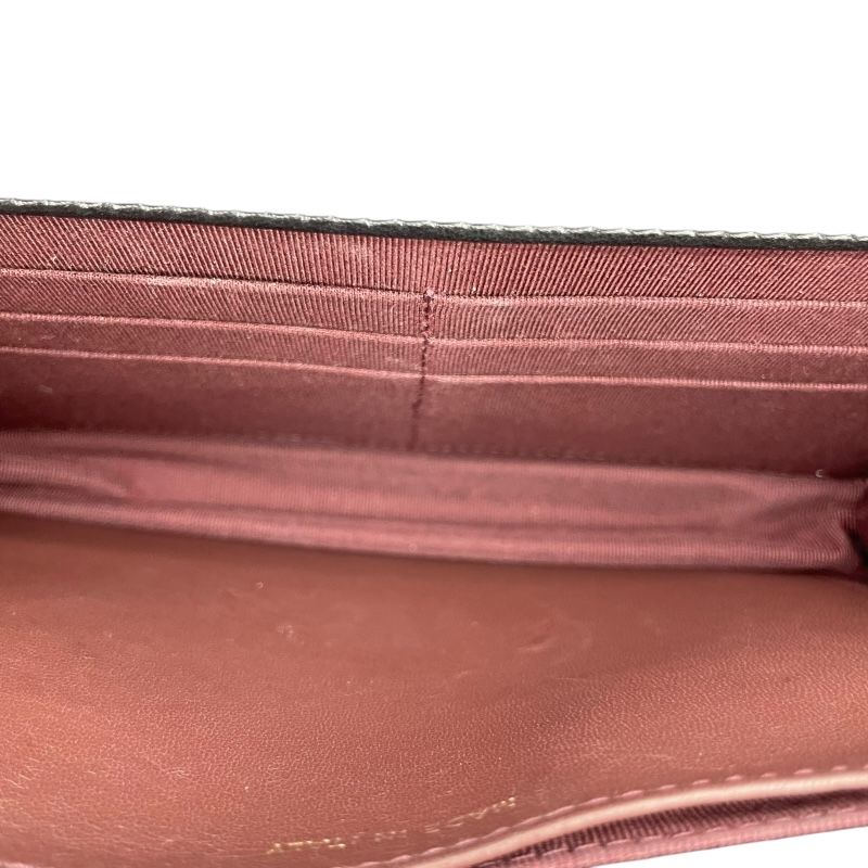 CHANEL Matelassé Chain Wallet A33814 - Black Lambskin with Gold Hardware