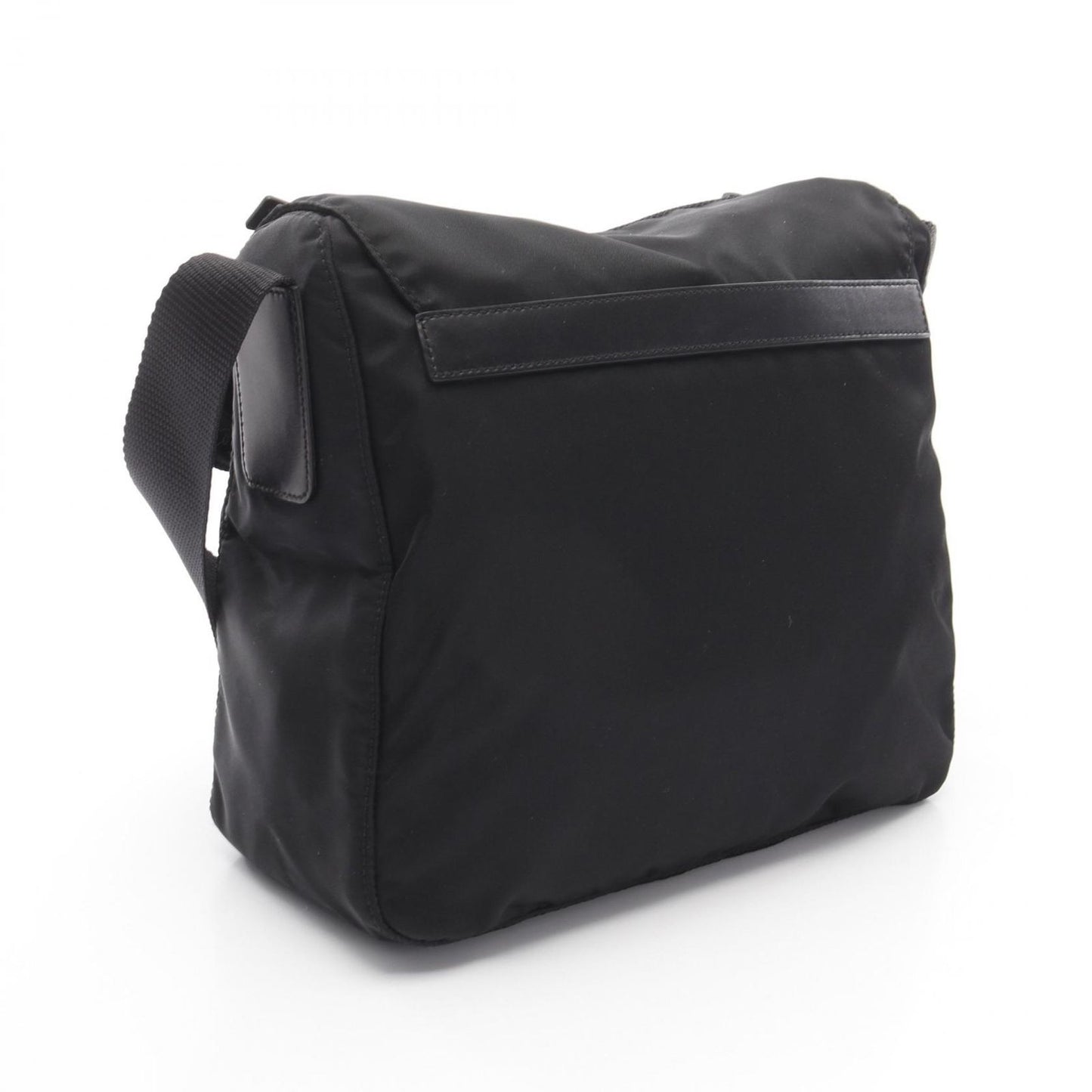 PRADA VELA BT8994 Black Nylon Leather Shoulder Bag - Timeless Elegance