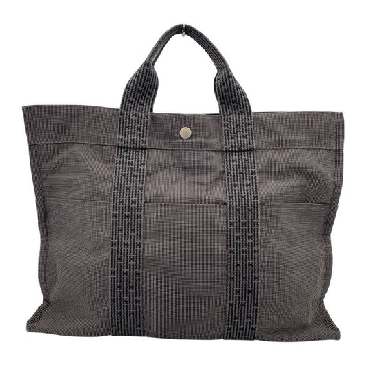 HERMES Émile Line Tote MM in Gray with Silver Hardware