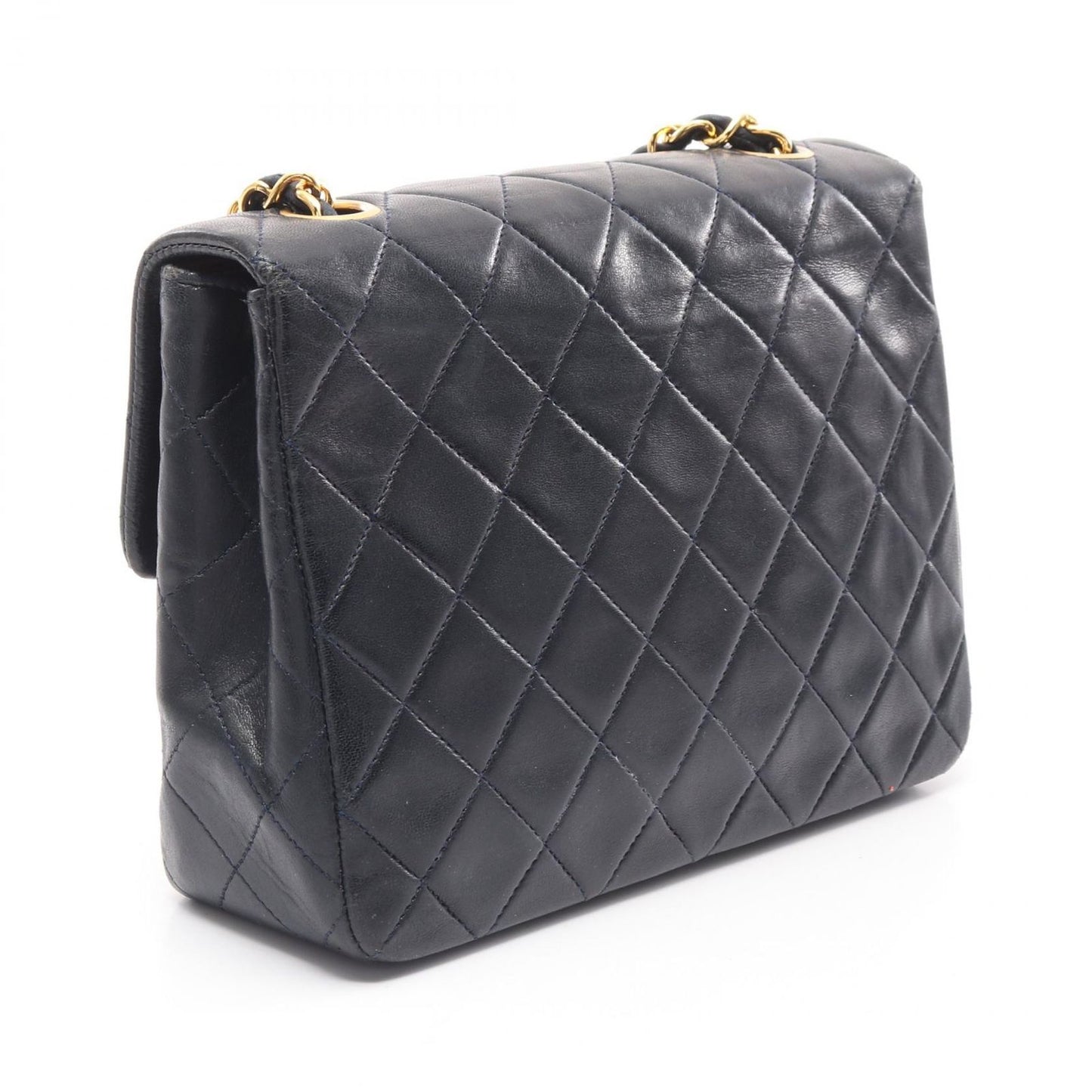 CHANEL Mini Matelassé 20 Shoulder Bag in Navy Lambskin