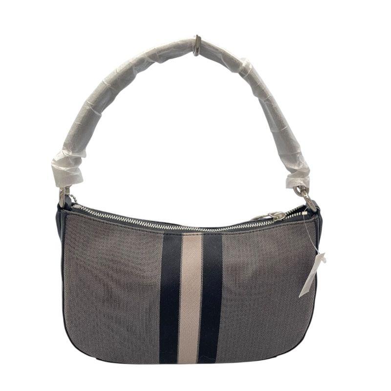 COACH Black/Gray Canvas Shoulder Bag - Timeless Elegance