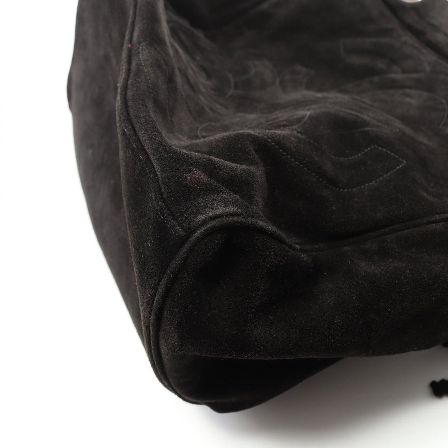 CHANEL Triple Coco Mark Black Suede Shoulder Bag - Exquisite Craftsmanship