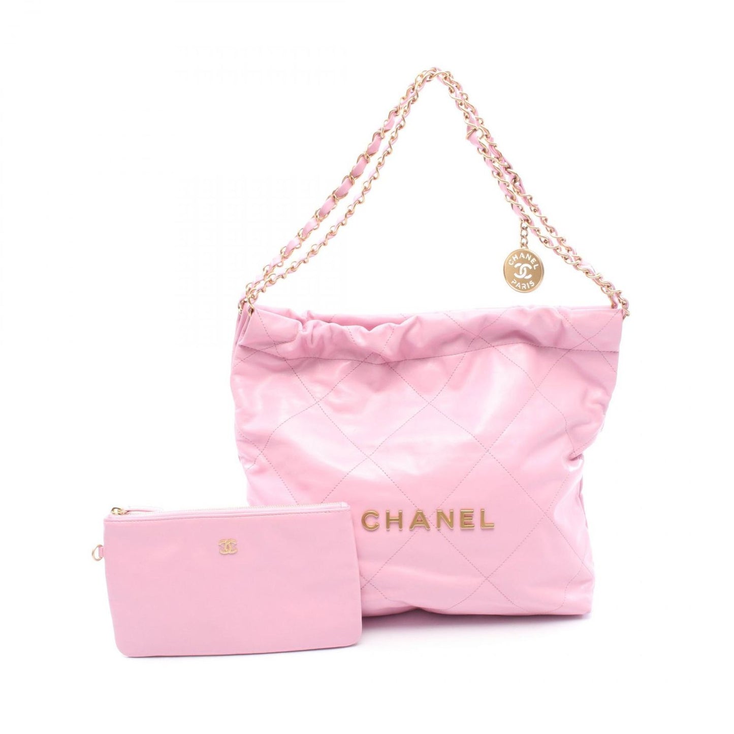 CHANEL Matelassé Small Shoulder Bag in Pink Leather - AS3260