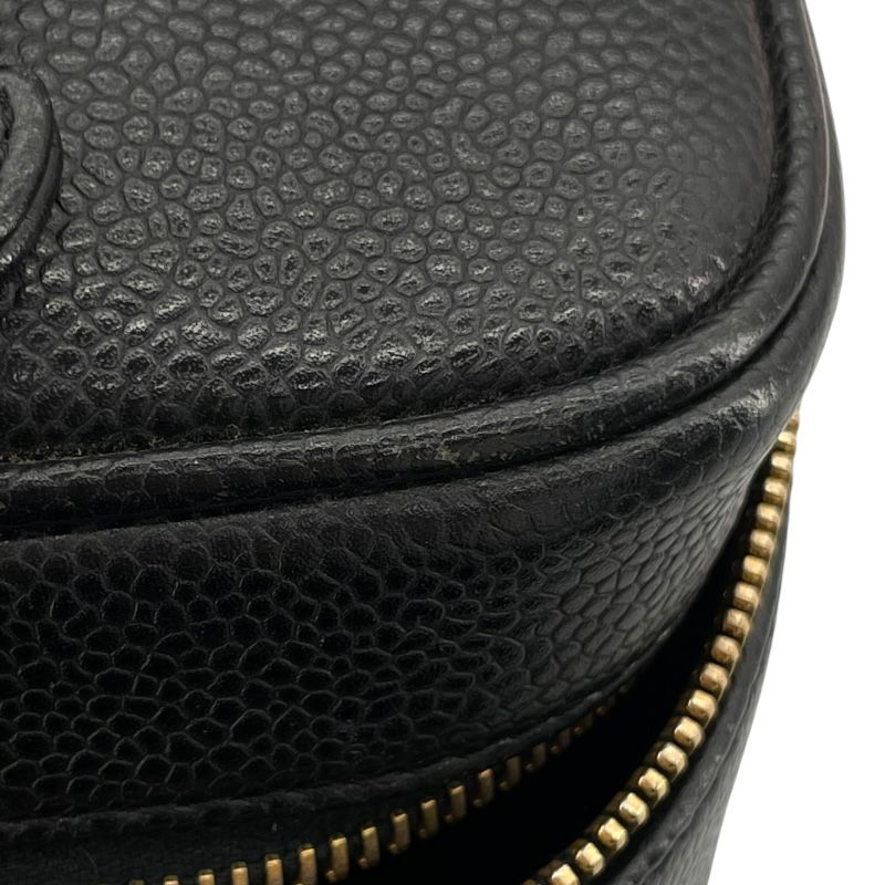 CHANEL Vanity A01998 Black Caviar Skin Handbag - Timeless Elegance
