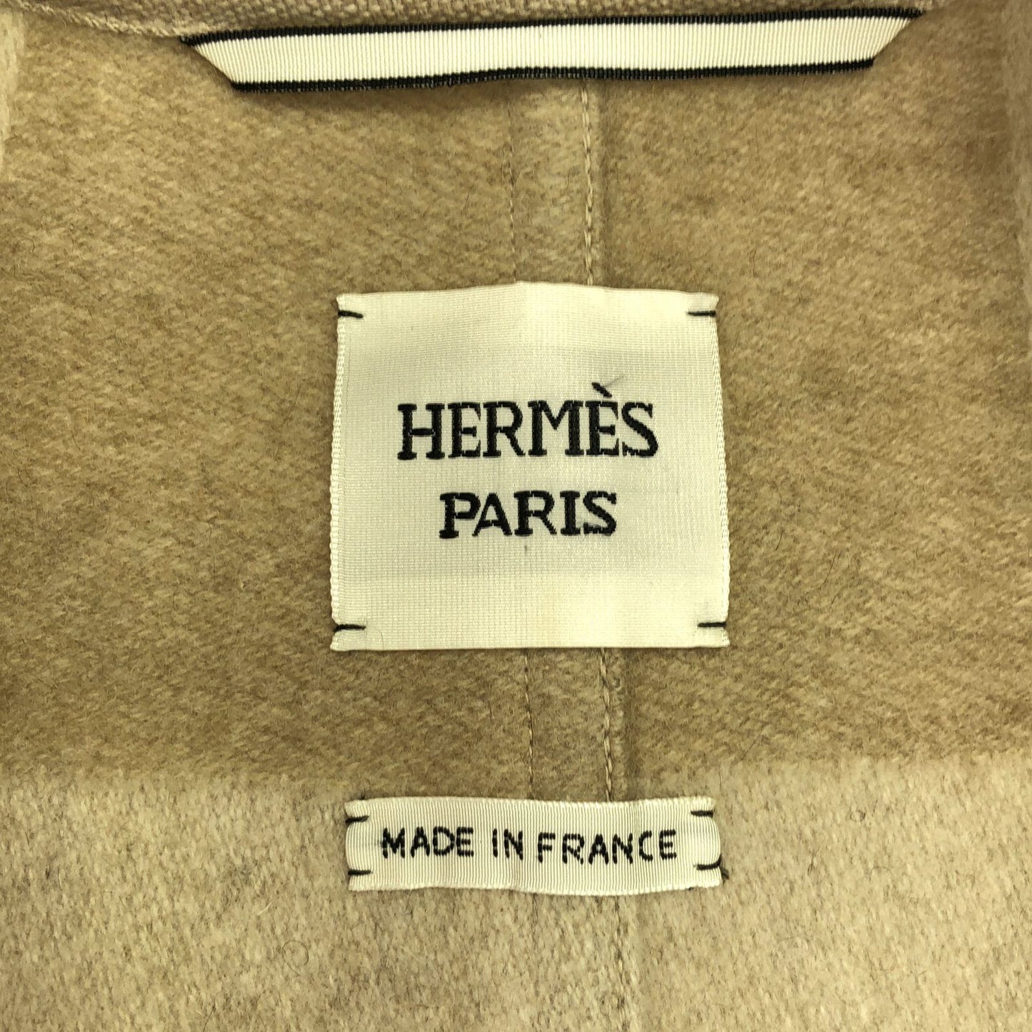 HERMES Camel Cashmere Coat - Timeless Elegance in Size 38