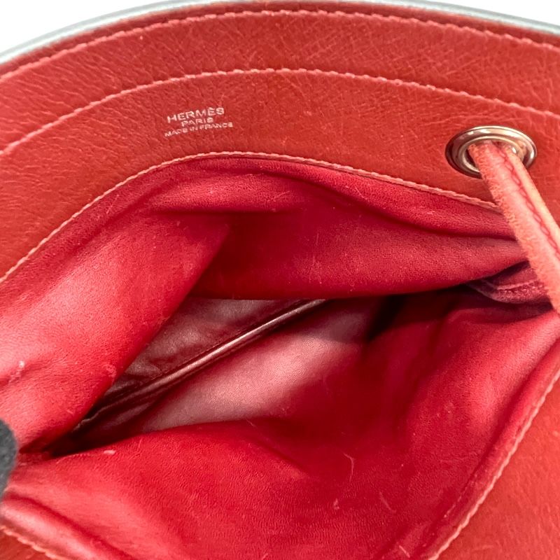 HERMES Aline Mini Shoulder Bag in Rouge Ash with Silver Hardware