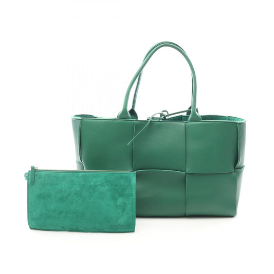 Bottega Veneta Arco Maxi Intrecciato Tote Bag in Green Leather