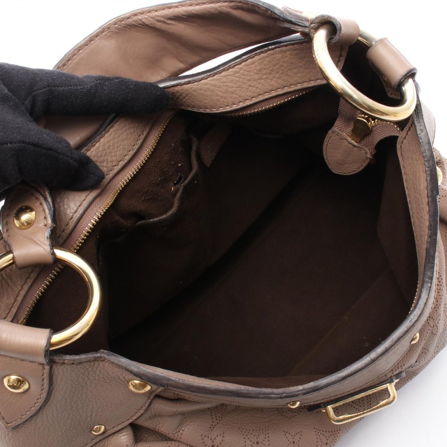 Louis Vuitton Solar PM Mahina Shoulder Bag in Taupe Leather