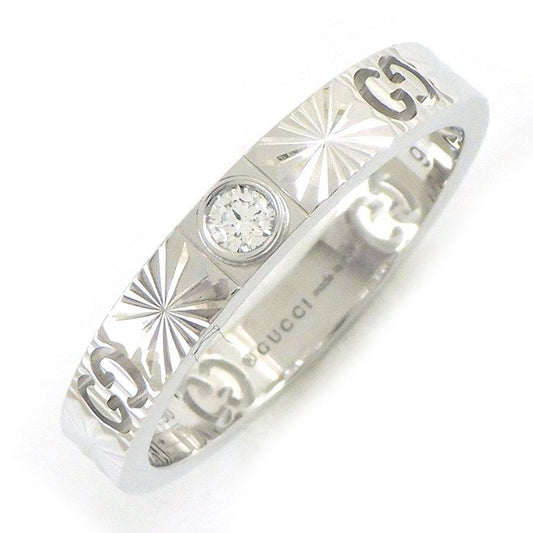 GUCCI Amore Heart Ring with Diamond in K18 White Gold