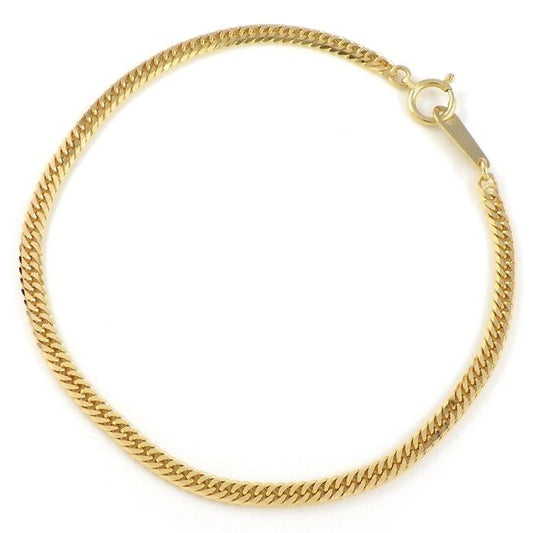 K18YG Double Link Bracelet - Exquisite Japanese Craftsmanship