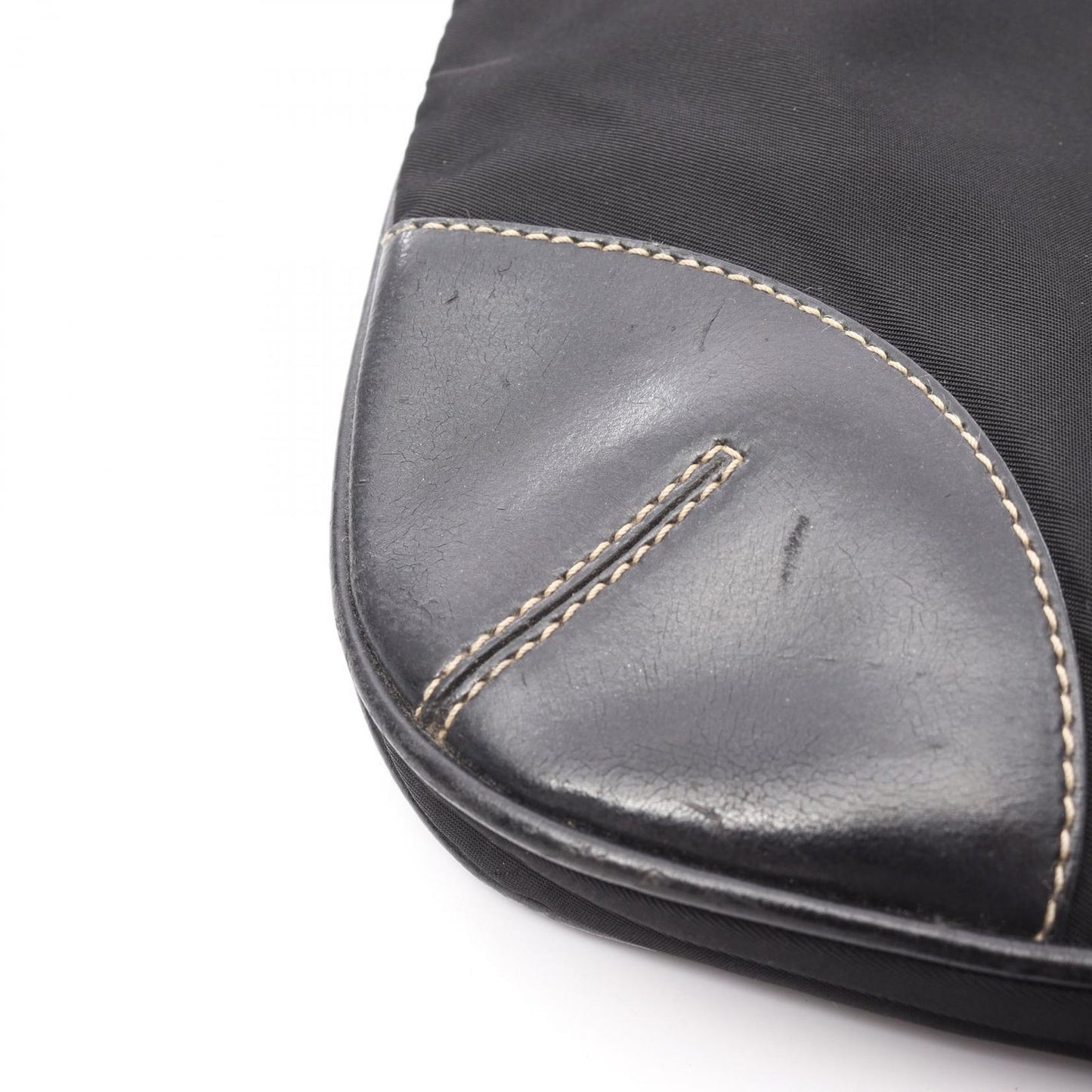 PRADA Black Nylon & Leather Shoulder Bag - Timeless Elegance