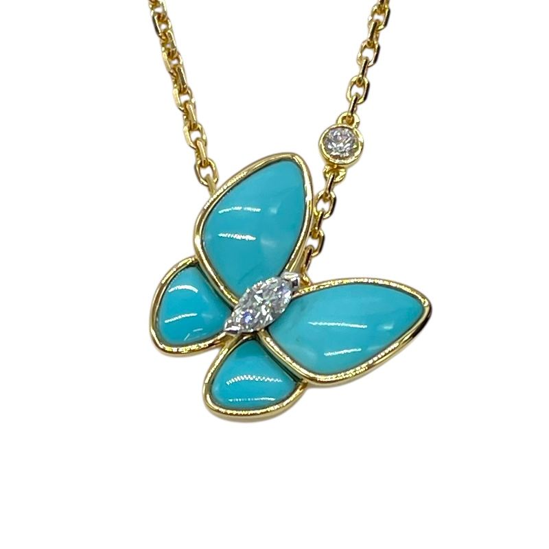 Van Cleef & Arpels Butterfly Necklace in 750YG Gold & Diamonds