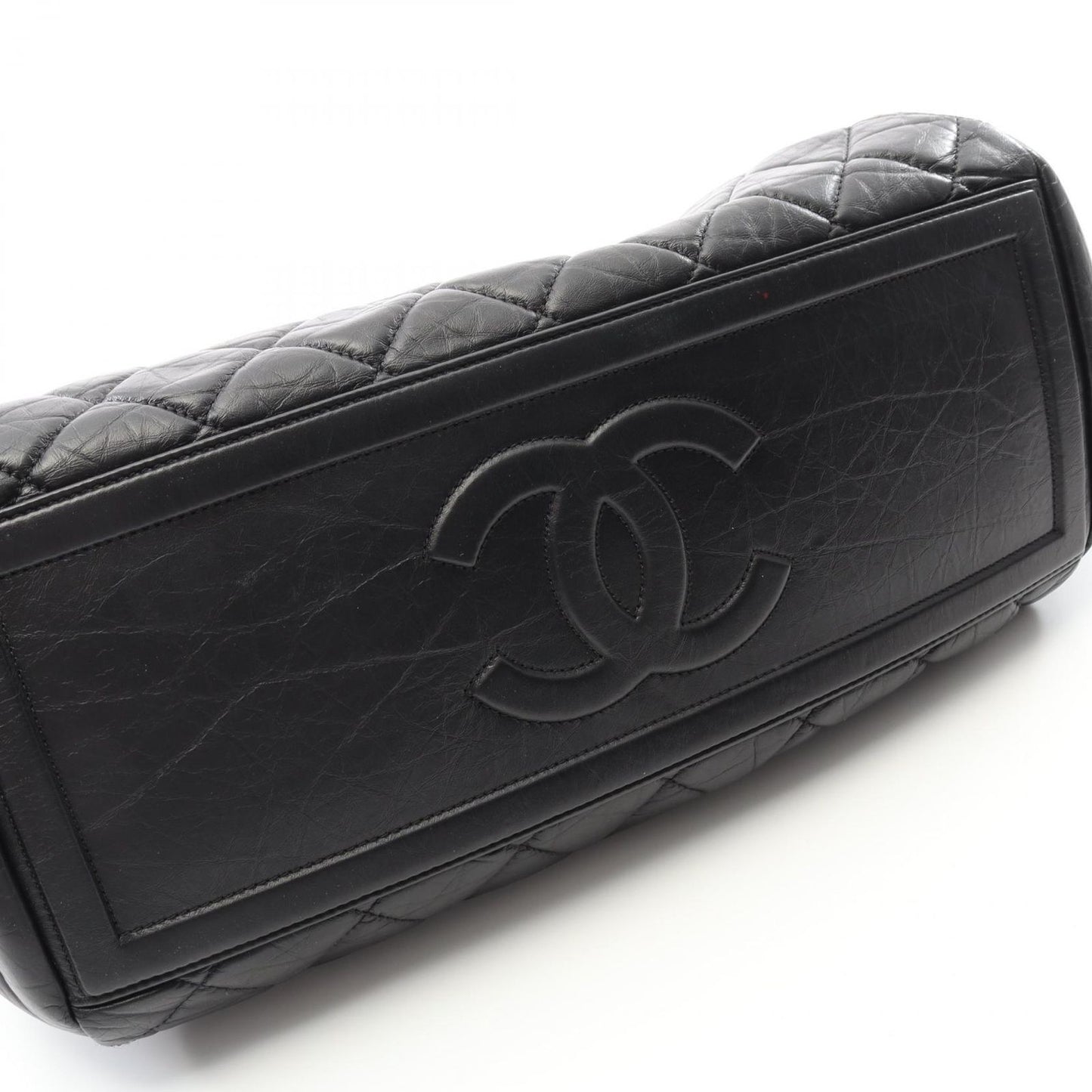 CHANEL Matelassé Black Leather Tote Bag - Timeless Elegance