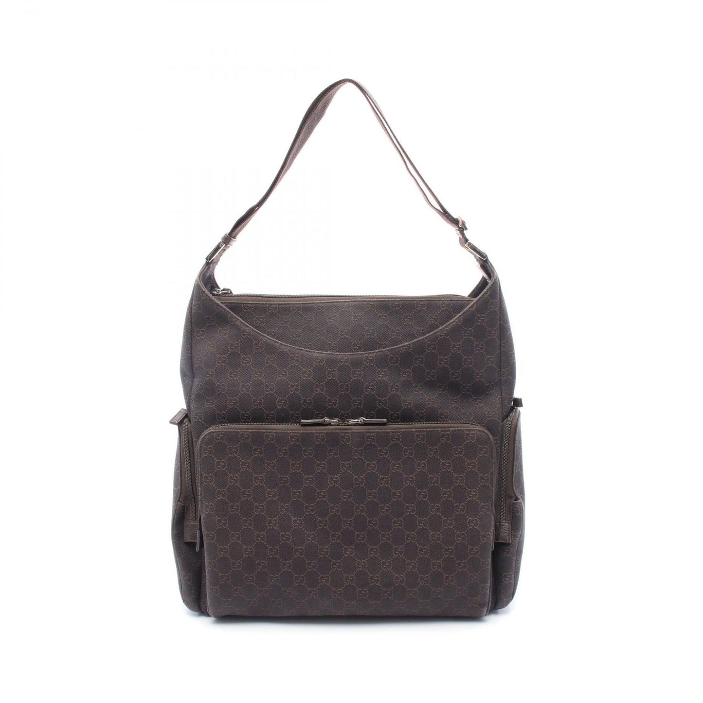 GUCCI GG Canvas Leather Shoulder Bag - Timeless Elegance