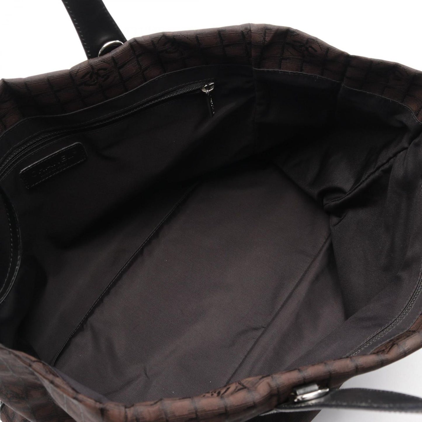 CHANEL Dark Brown Leather New Travel Line Tote Bag A26156