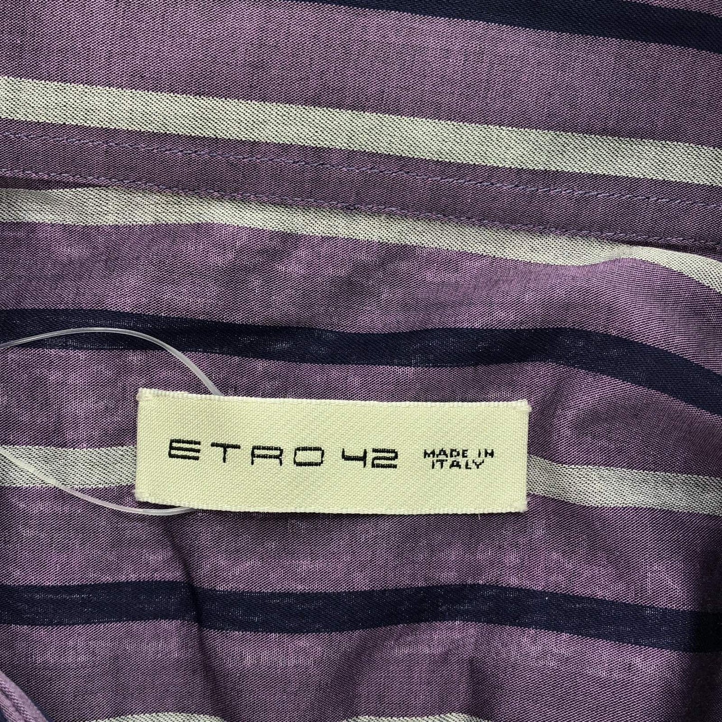 ETRO Purple Cotton Long Sleeve Shirt - Timeless Elegance