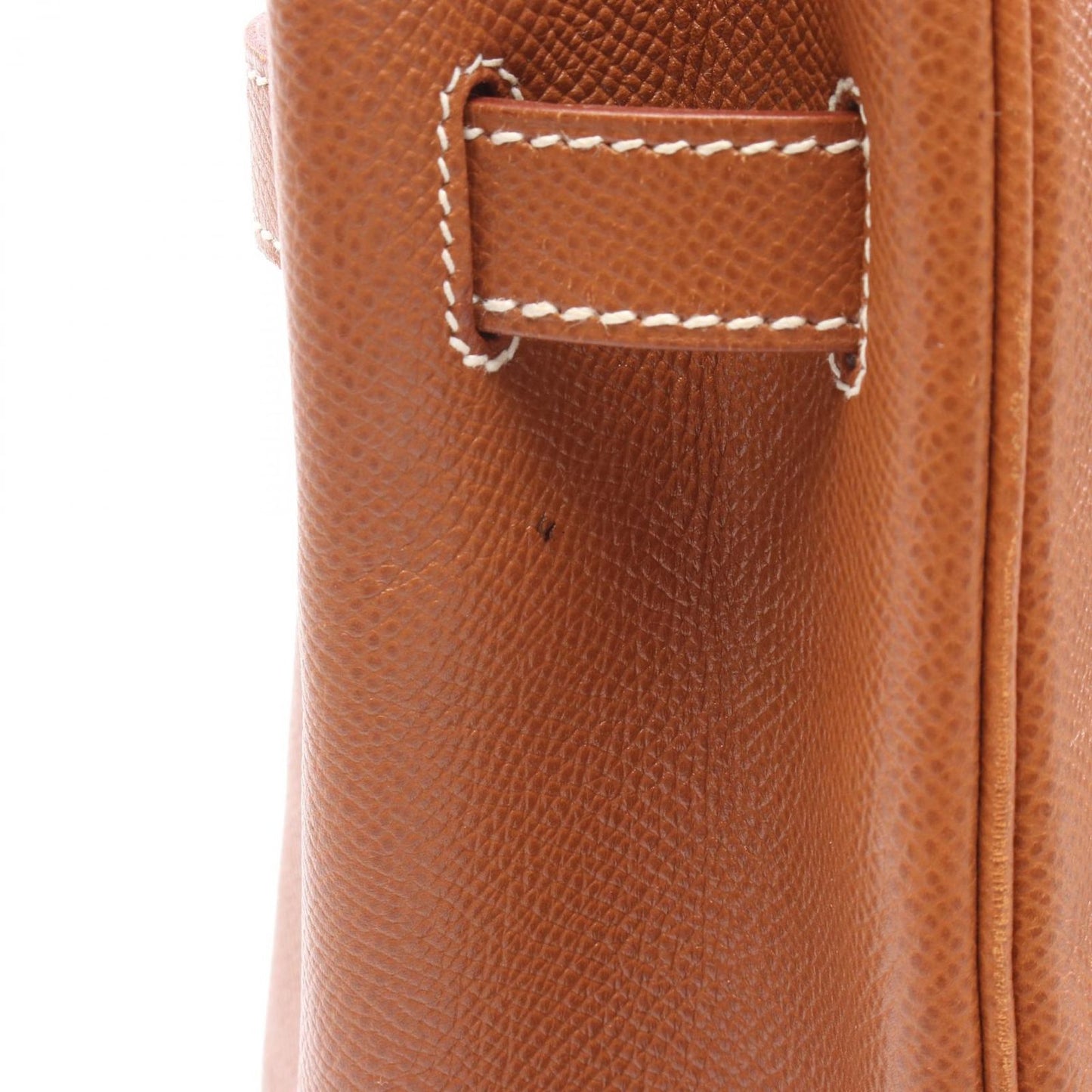 HERMES Haut à Courroies 32 Handbag in Gold Leather