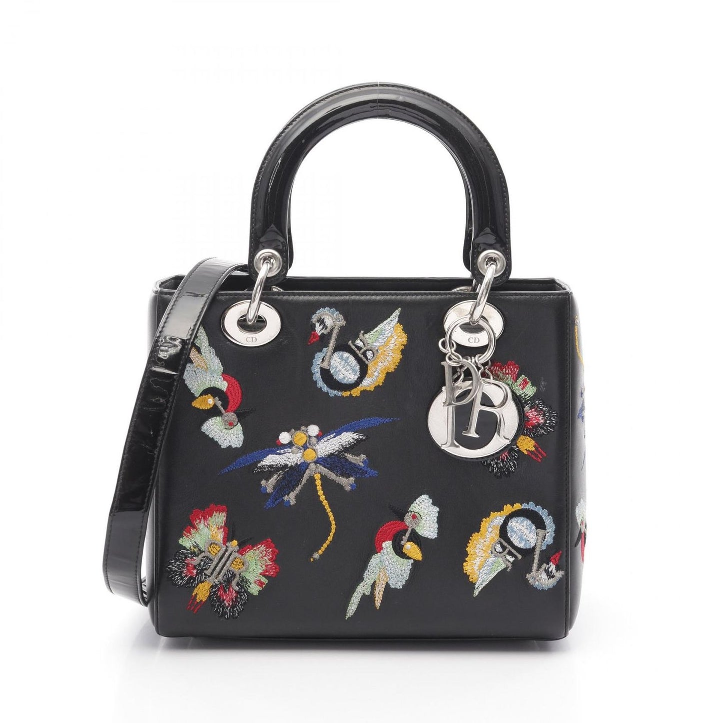 Dior Lady Dior Handbag in Black & Multi Leather - Timeless Elegance