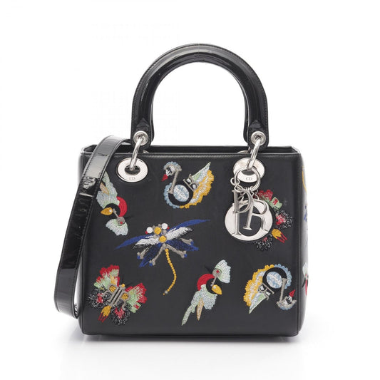 Dior Lady Dior Handbag in Black & Multi Leather - Timeless Elegance