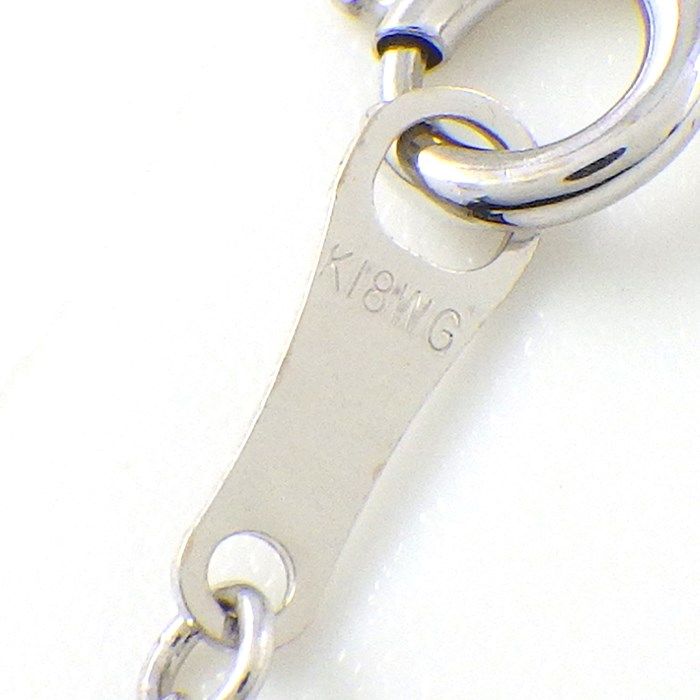 Exquisite Pink Diamond Cross Necklace in K18 White Gold