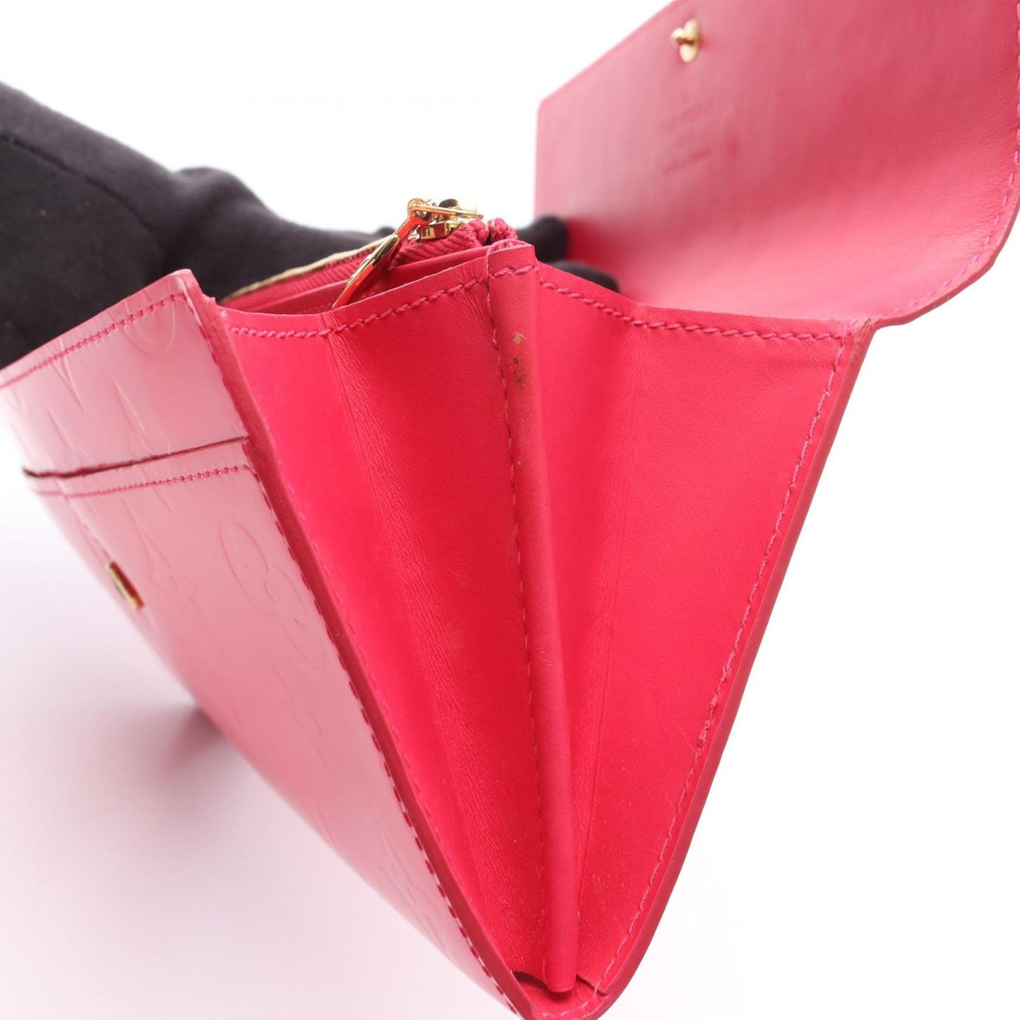 Louis Vuitton Fuchsia Pink Vernis Leather Wallet - Exclusive Design