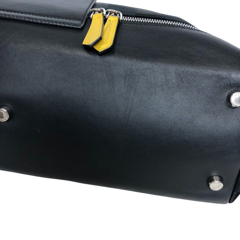 Fendi Peekaboo Iconic Medium Handbag - Black & Silver Hardware