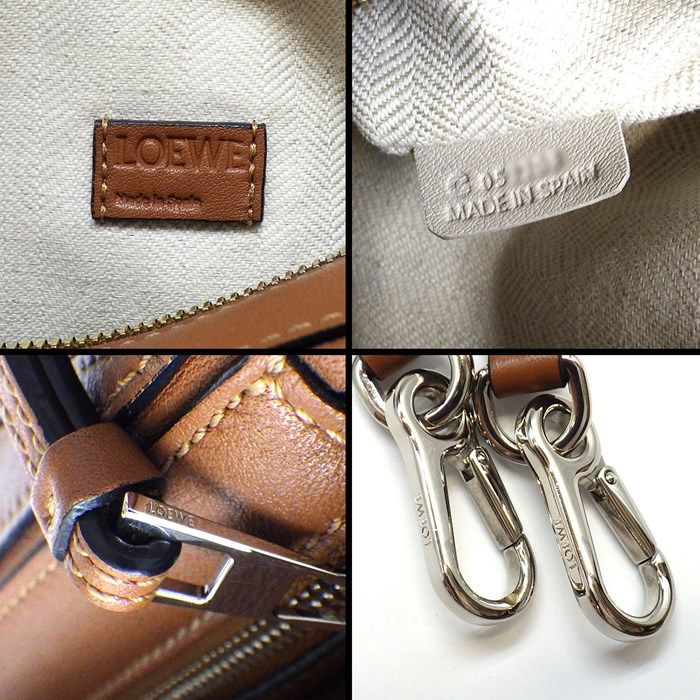 LOEWE Mini Puzzle Edge Bag in Tan Classic Calfskin