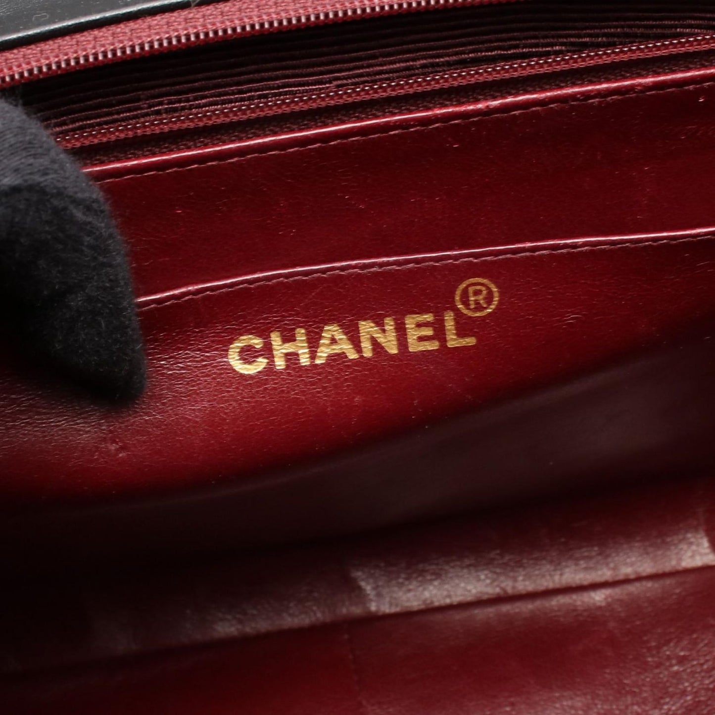 CHANEL De Camellia 34 Single Flap Shoulder Bag - Black Lambskin