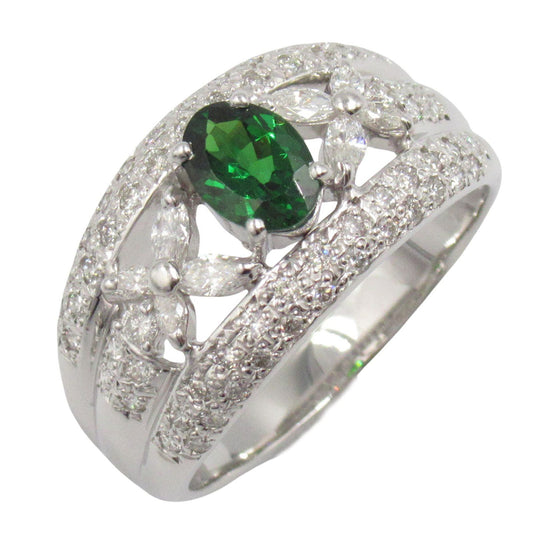 Exquisite Garnet and Diamond Ring in 18K White Gold