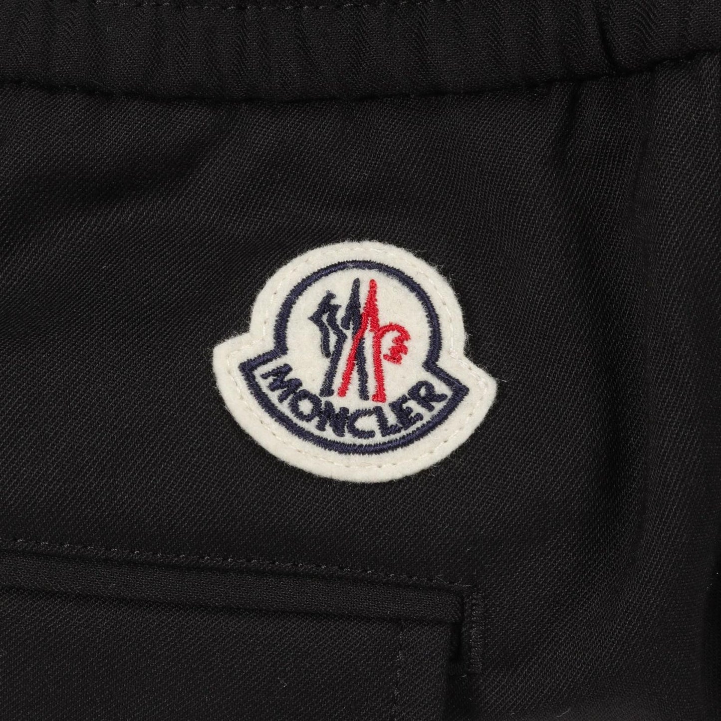 MONCLER Side Line Trousers in Black Wool - Size 44