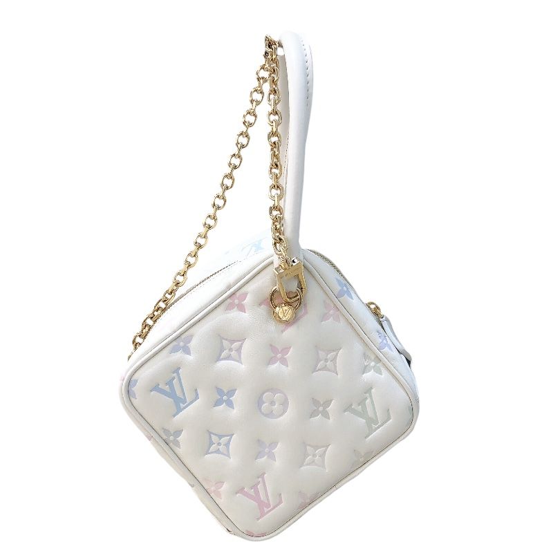 Louis Vuitton Limited Edition Square Bag - Monogram Embossed with Gold Hardware