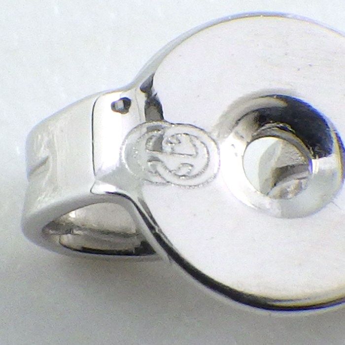 GUCCI G Logo Square Earrings in K18 White Gold - Exclusive Piece