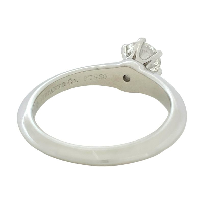 Tiffany & Co. Platinum 950 Solitaire Diamond Ring - 0.59ct