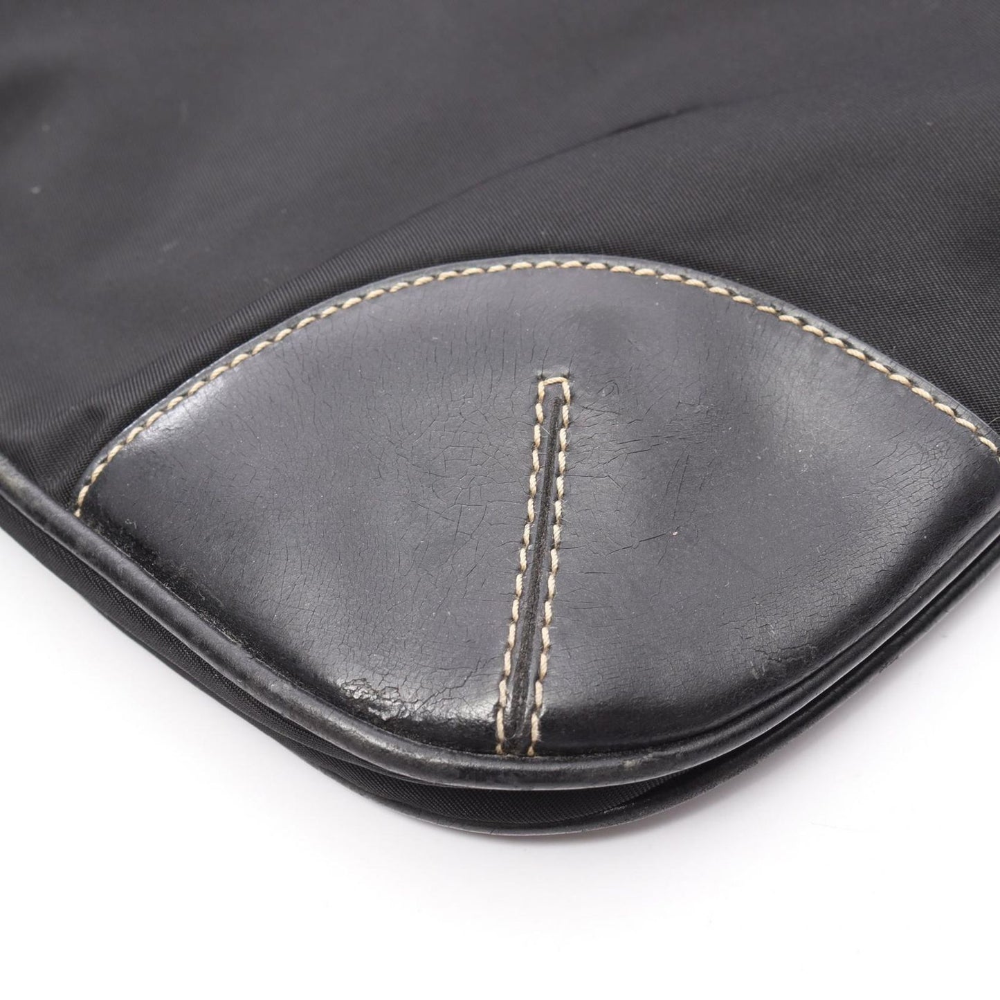 PRADA Black Nylon & Leather Shoulder Bag - Timeless Elegance