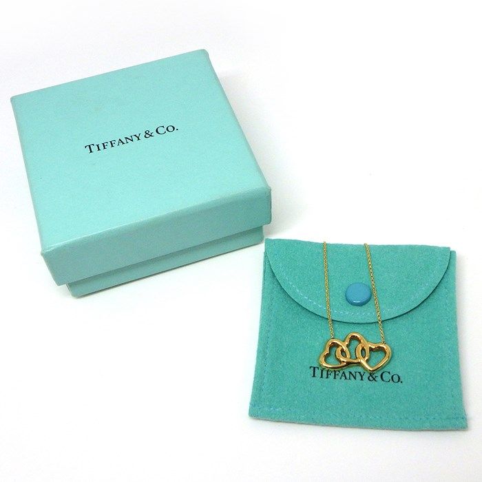 Tiffany & Co. Triple Heart Necklace in K18 Yellow Gold