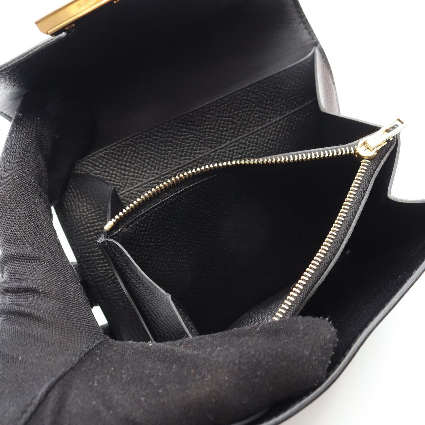 HERMES Constance Compact Wallet in Black - Timeless Elegance