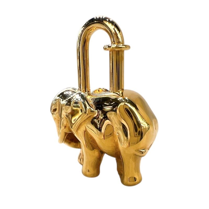 HERMES Elephant Cadena Gold Metal Accessory for Women