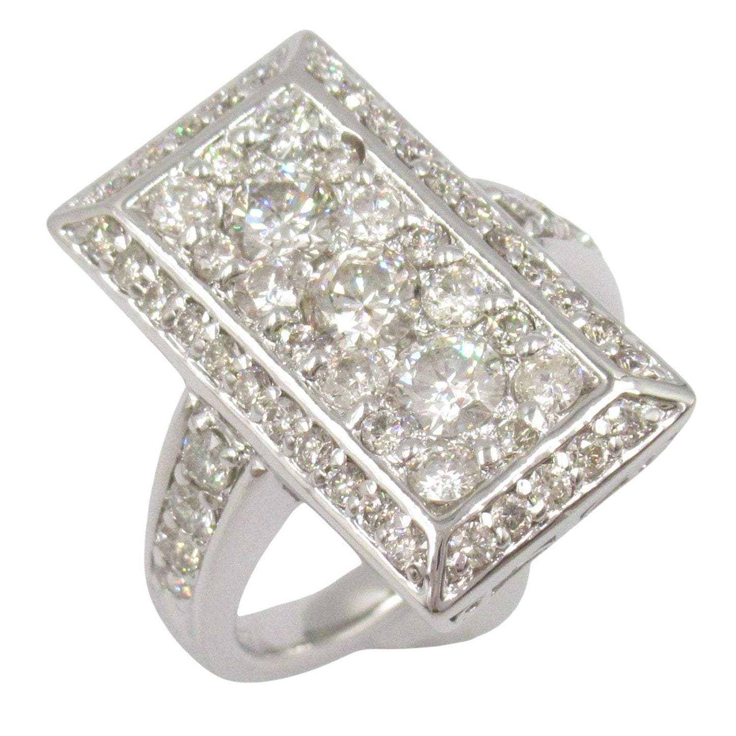 Exquisite Diamond Ring in K18 White Gold - 2.00ct