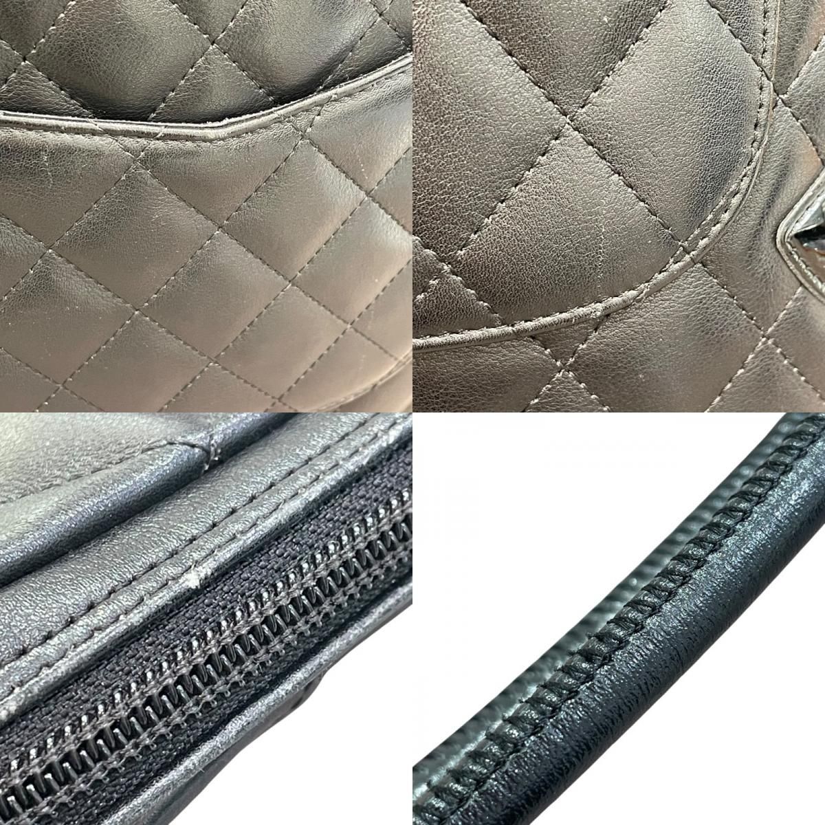 CHANEL Cambon Line Medium Shoulder Bag - Black & Silver Hardware