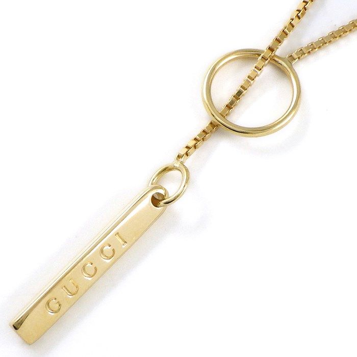 GUCCI Lariat Necklace in K18 Yellow Gold - Exquisite Craftsmanship