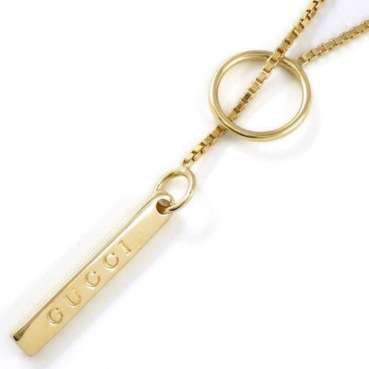 GUCCI Lariat Necklace in K18 Yellow Gold - Exquisite Craftsmanship