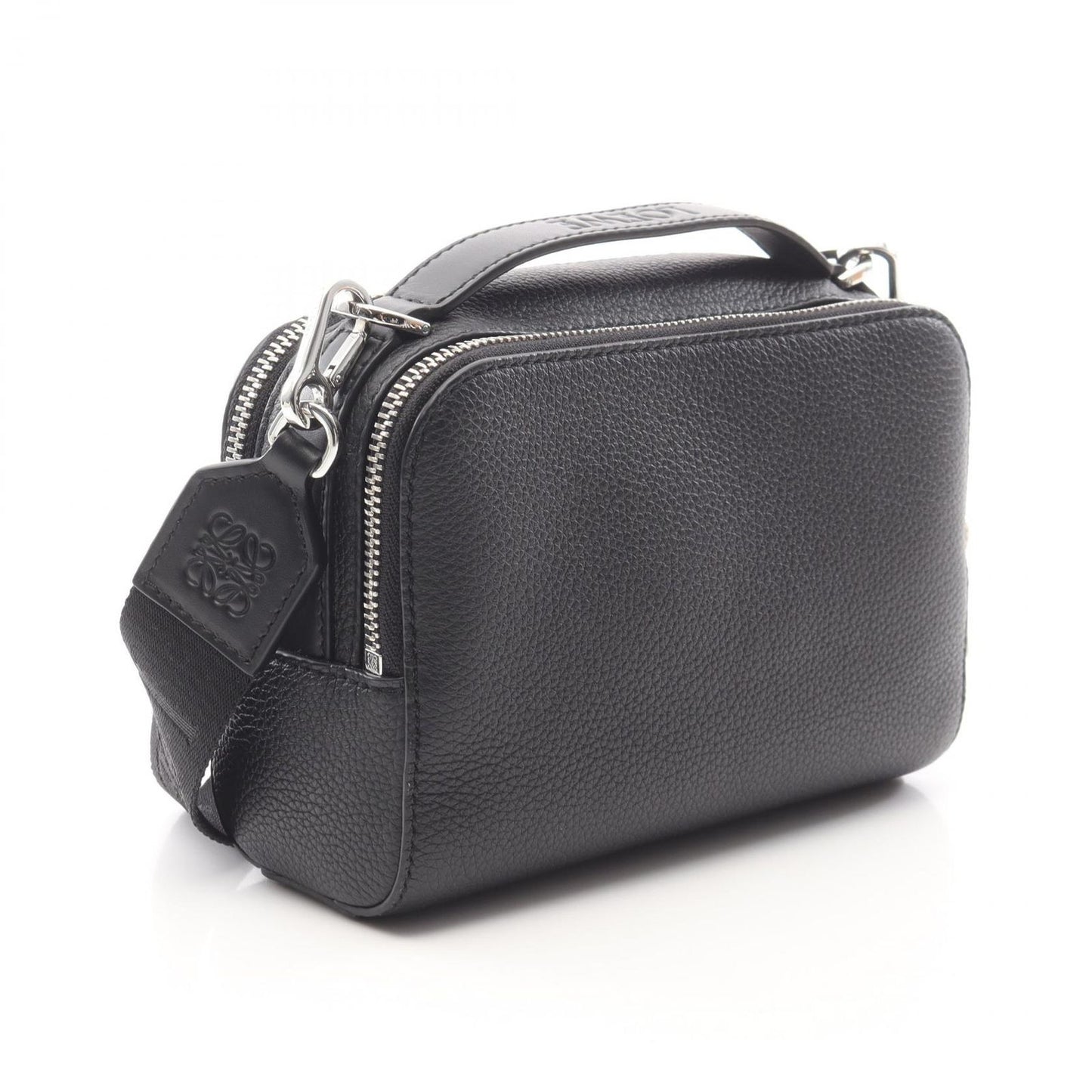 LOEWE Mini Crossbody Camera Bag in Black Leather - Timeless Elegance