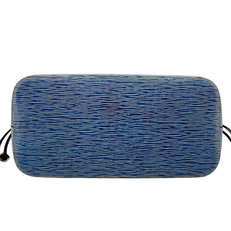 Louis Vuitton Neverfull MM Blue Epi Leather Tote Bag