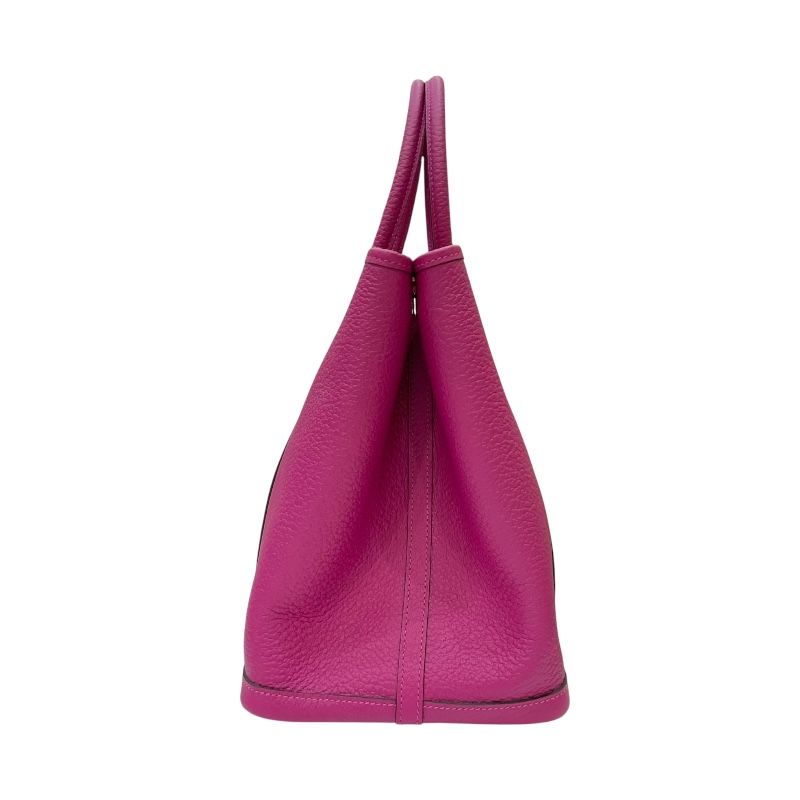 HERMES Garden Party PM Handbag in Rose Purple with Silver Hardware